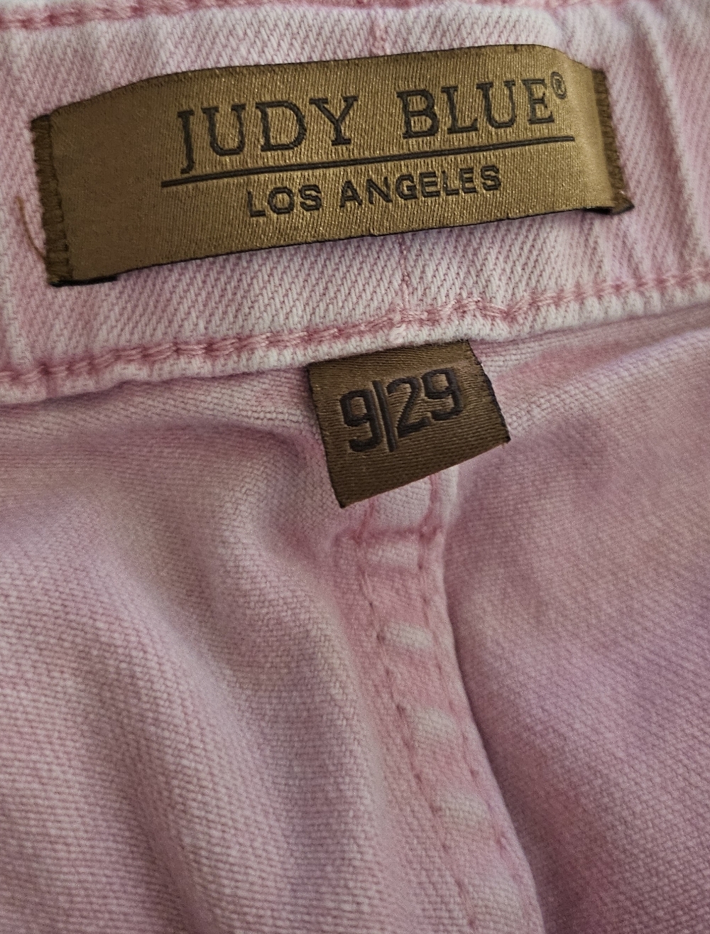 Judy Blue SZ 9/29 High-Rise Pink Dyed Denim Joggets - Picture 2 of 16